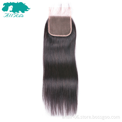 Factory Wholesale Natural Brazilian Hair Bundles 4x4 Lace Closure , Curl Virgin Curly Hair